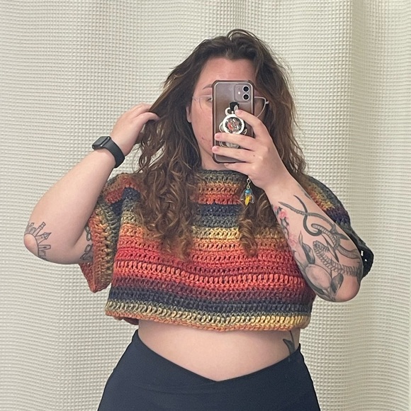 Rainbow Crochet - Drop Shoulder Top - Picture 6 of 6